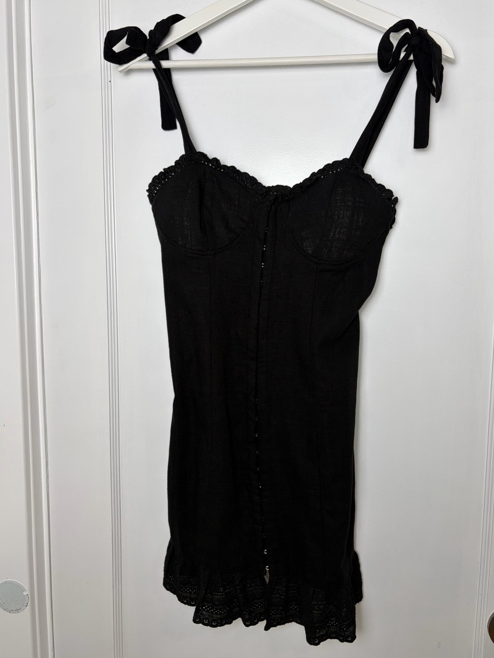 Sundays Linen Corset lace Mini Dress small